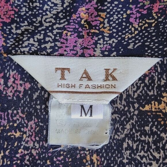 Vtg 90s multicolour snakeskin print button-down blouse - Picture 6 of 15